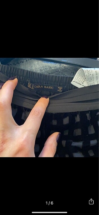 Zara bacak kısmı transparan pantolon