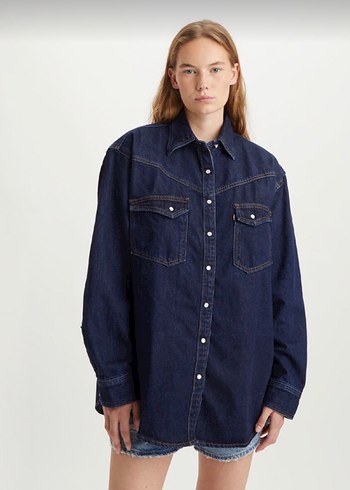 Levis Koyu Mavi Denim Gomlek