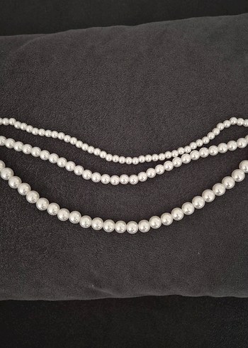 Beyaz İnci Zincirli Gelinlik Aksesuarı - Görsel 4