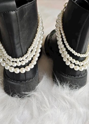 Beyaz İnci Zincirli Gelinlik Aksesuarı - Görsel 3