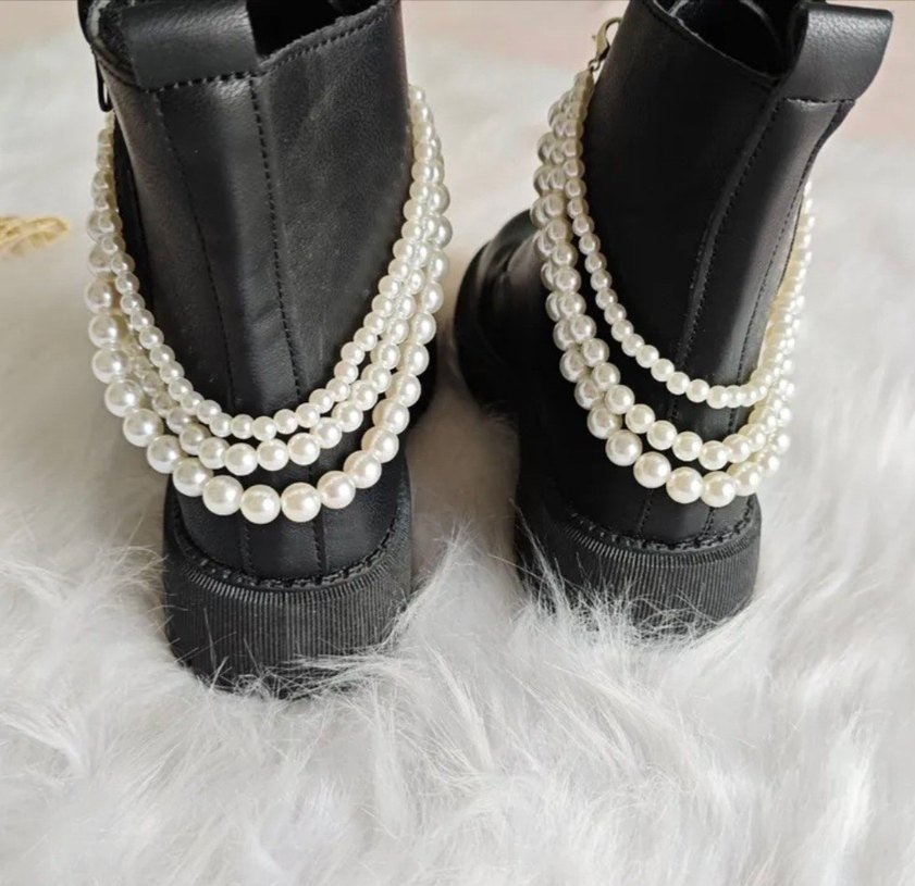 Beyaz İnci Zincirli Gelinlik Aksesuarı - Görsel 3