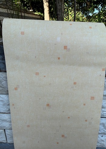 Diğer Bej Tonlarinda Minimal Kareli Duvar Kagidi