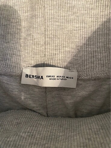 xs Beden gri Renk Bershka İspanyol Paça Tayt
