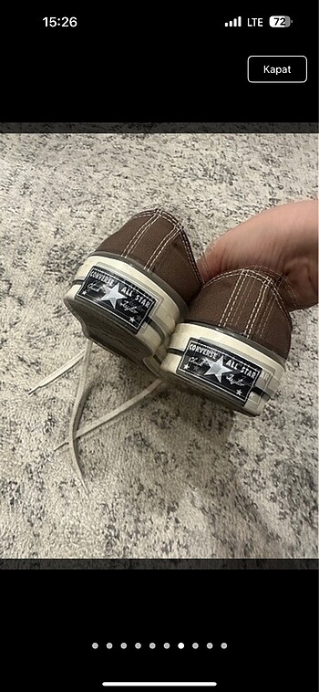 37 Beden kahverengi Renk Converse