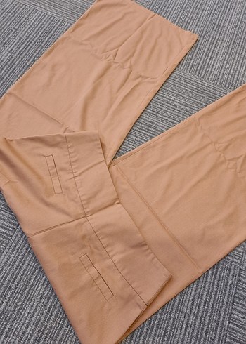 Bej Kadın Krep Kumaş Pantolon - Görsel 9