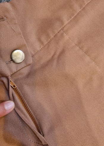 Bej Kadın Krep Kumaş Pantolon - Görsel 6