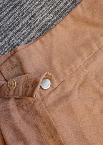 Bej Kadın Krep Kumaş Pantolon - Görsel 5