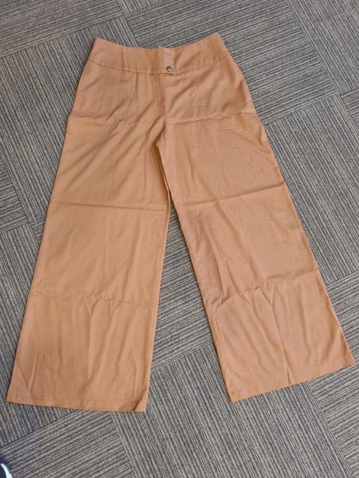 Bej Kadın Krep Kumaş Pantolon - Görsel 2