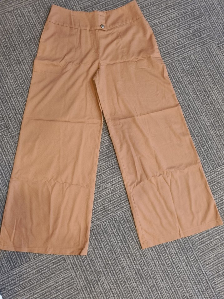 Bej Kadın Krep Kumaş Pantolon - Görsel 3