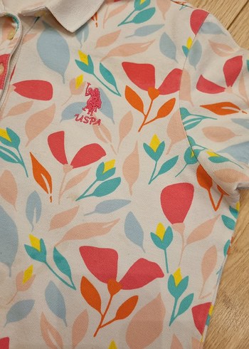 U.S. Polo Assn. Kız Baskılı Polo Tişört - Görsel 4