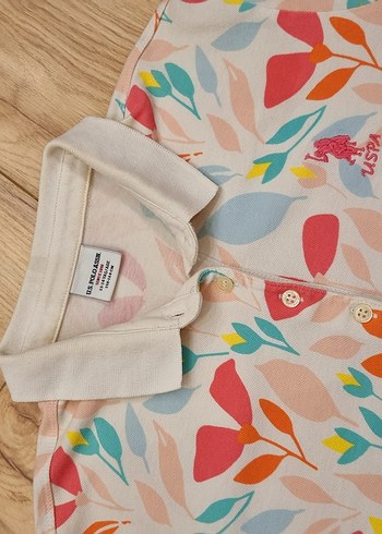 U.S. Polo Assn. Kız Baskılı Polo Tişört - Görsel 3