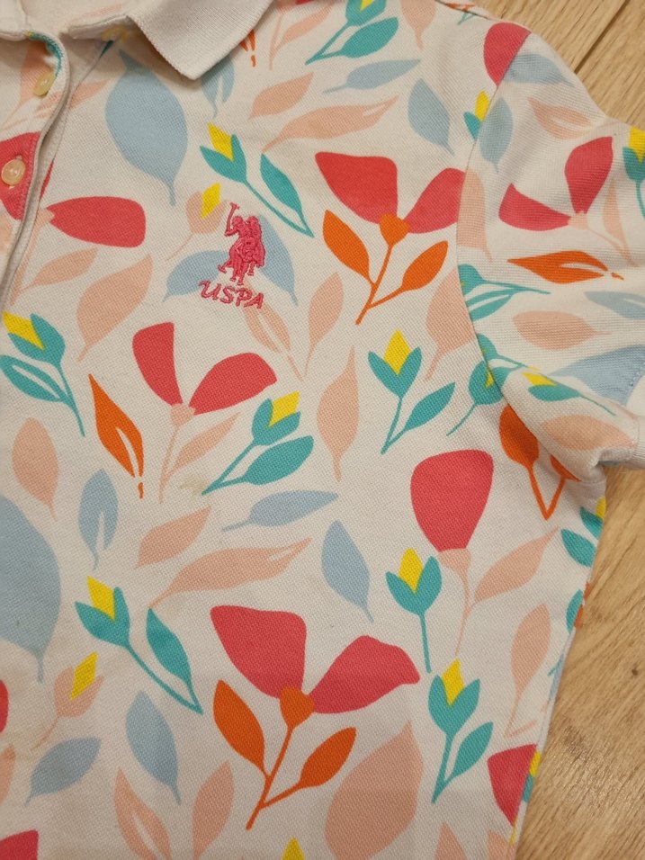 U.S. Polo Assn. Kız Baskılı Polo Tişört - Görsel 4