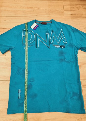 Mavi Baskılı Denim Erkek Tişört - Görsel 6