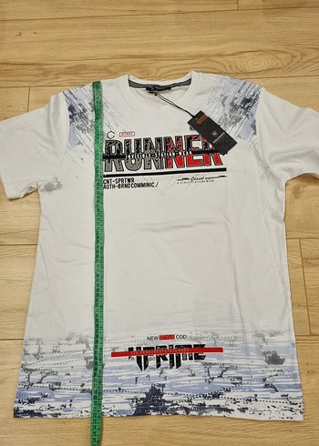 Beyaz Baskılı Erkek Tişört - Görsel 5