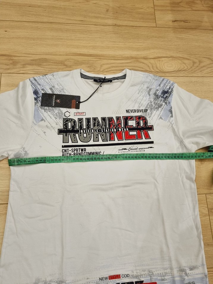 Beyaz Baskılı Erkek Tişört - Görsel 4