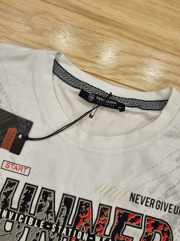 Beyaz Baskılı Erkek Tişört - Görsel 3