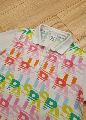 Renkli Baskılı Kısa Kollu Polo Tişört - Görsel 2