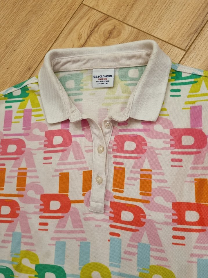 Renkli Baskılı Kısa Kollu Polo Tişört - Görsel 3