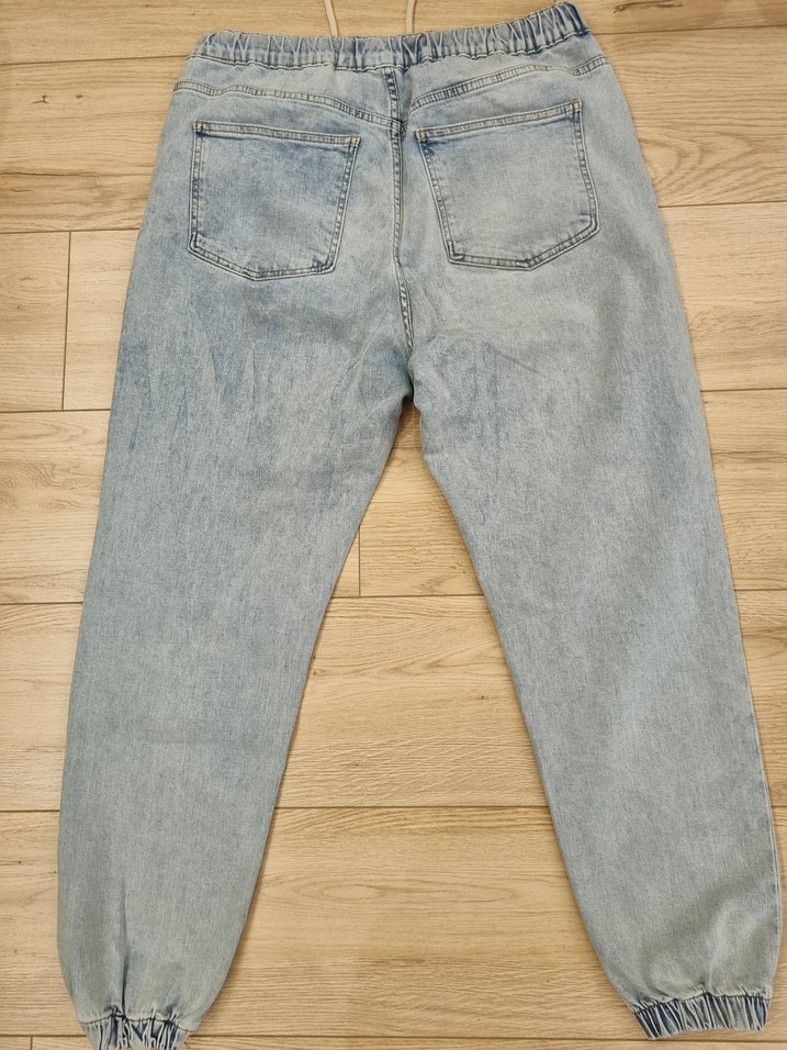 Bej Renk Kadın Denim Jogger Pantolon - Görsel 4