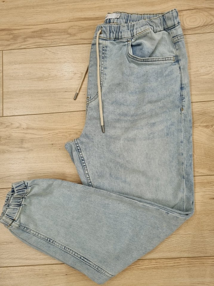 Bej Renk Kadın Denim Jogger Pantolon - Görsel 5