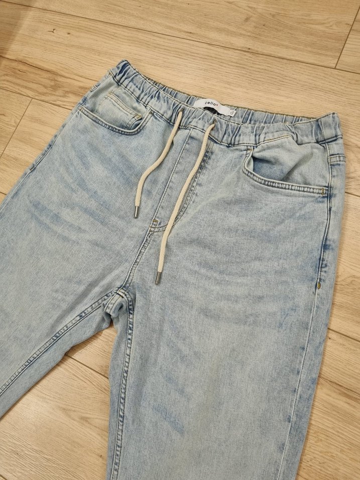 Bej Renk Kadın Denim Jogger Pantolon - Görsel 2