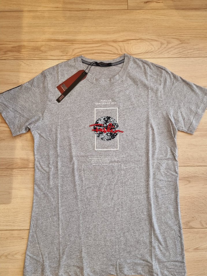 Erkek Gri Kısa Kollu Baskılı Tişört - Görsel 2