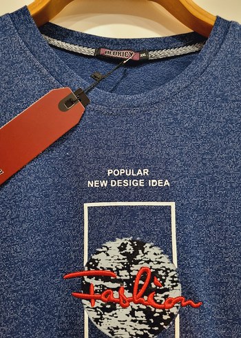 Lacivert Baskılı Erkek Kısa Kollu Tişört - Görsel 3