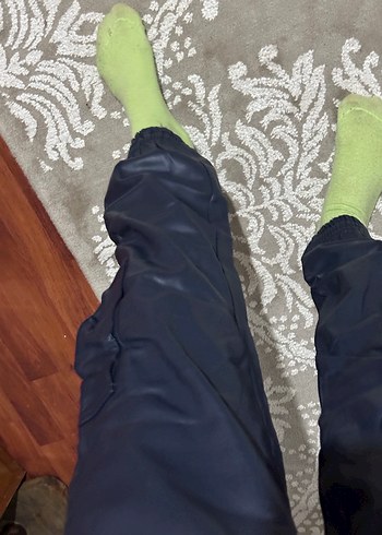 Parlak Mavi Deri Mini Şort - Görsel 4