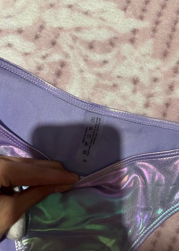 Parlak Mor Bağcıklı Midi Bikini Takımı - Görsel 7