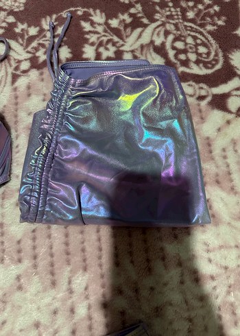 Parlak Mor Bağcıklı Midi Bikini Takımı - Görsel 5