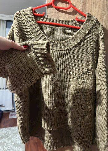 Kahverengi Örgü Kadın Kazak Mango - Görsel 3