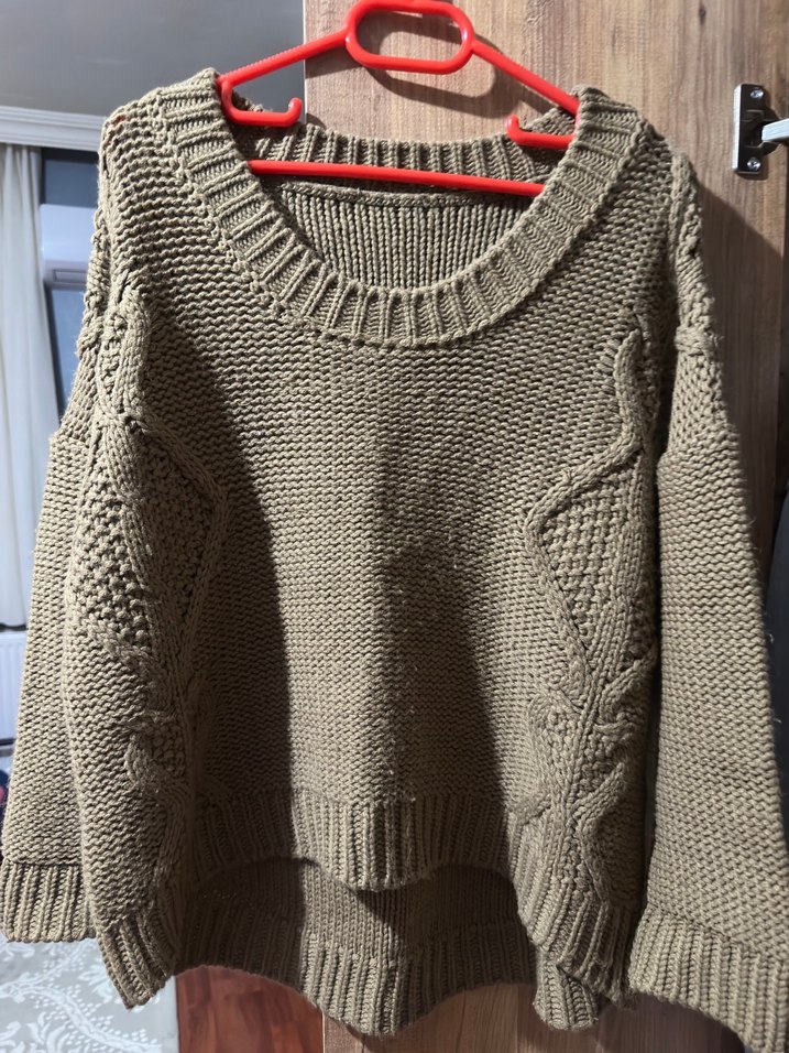 Kahverengi Örgü Kadın Kazak Mango - Görsel 4