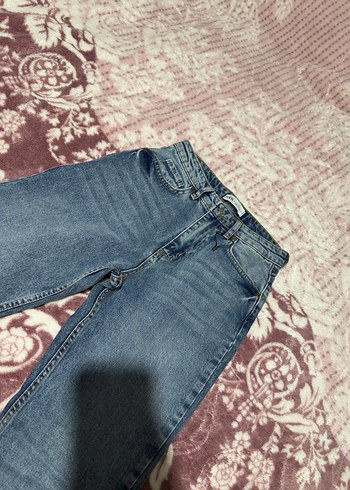 Mavi Bol Kesim Kadın Denim Pantolon - Görsel 4