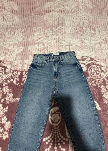 Mavi Bol Kesim Kadın Denim Pantolon - Görsel 3