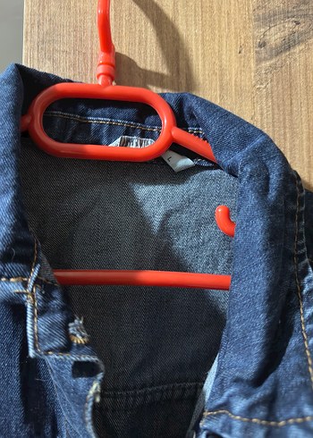 Koyu Mavi Düğmeli Kadın Denim Ceket - Görsel 3