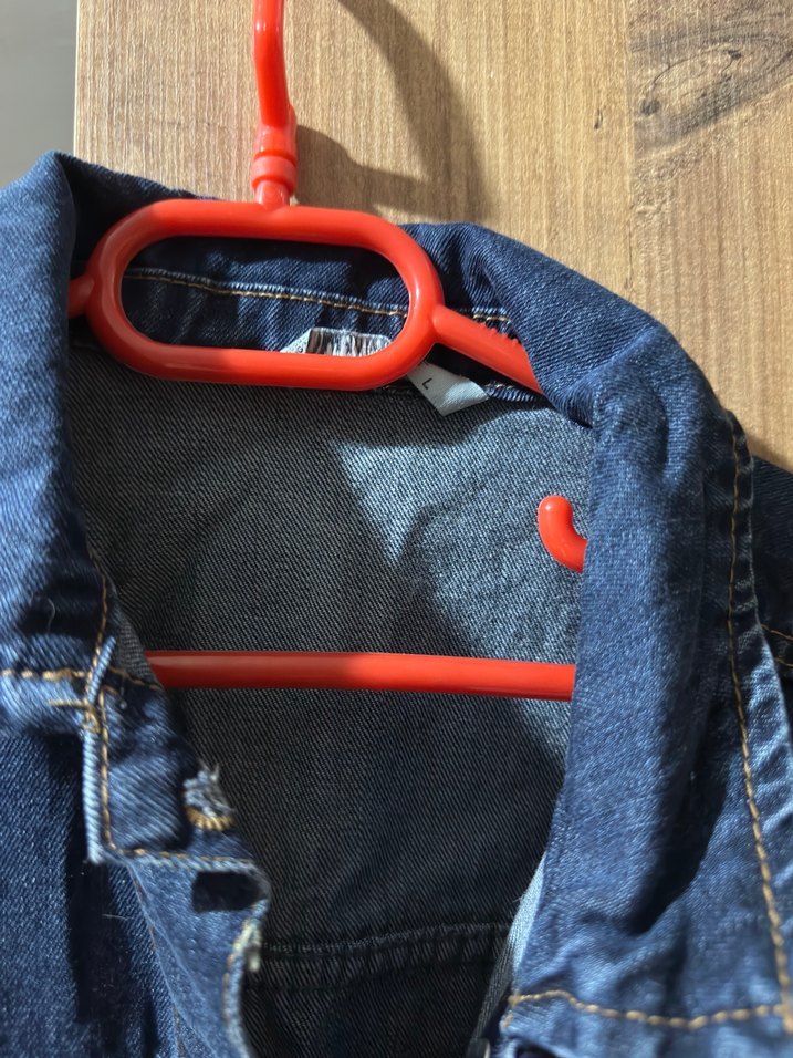 Koyu Mavi Düğmeli Kadın Denim Ceket - Görsel 3