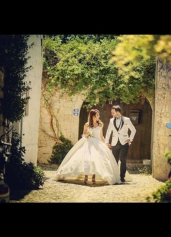 Helen askı prenses model gelinlik - Görsel 2