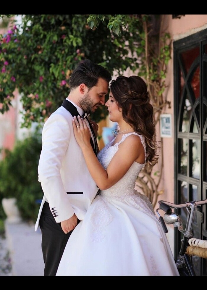 Helen askı prenses model gelinlik - Görsel 3