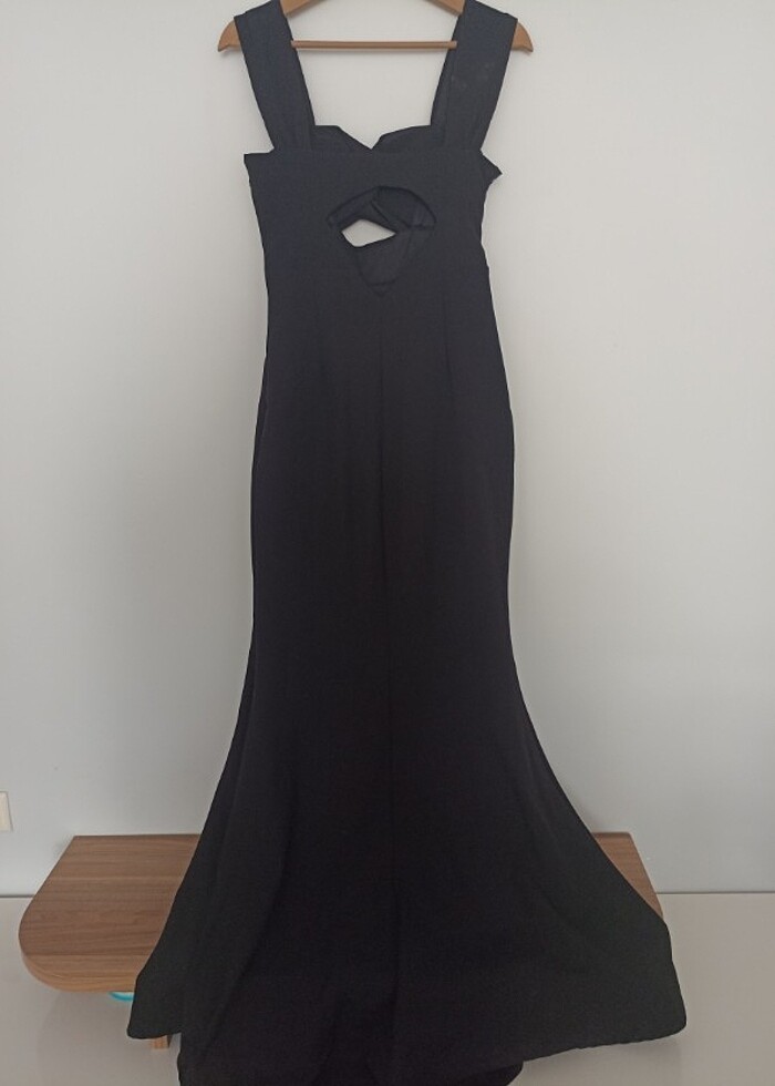 Siyah gece elbisesi - Görsel 5
