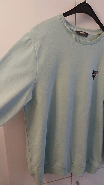 xl Beden Buz mavisi sweatshirt