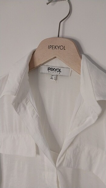 xs Beden beyaz Renk İpekyol oversize gömlek