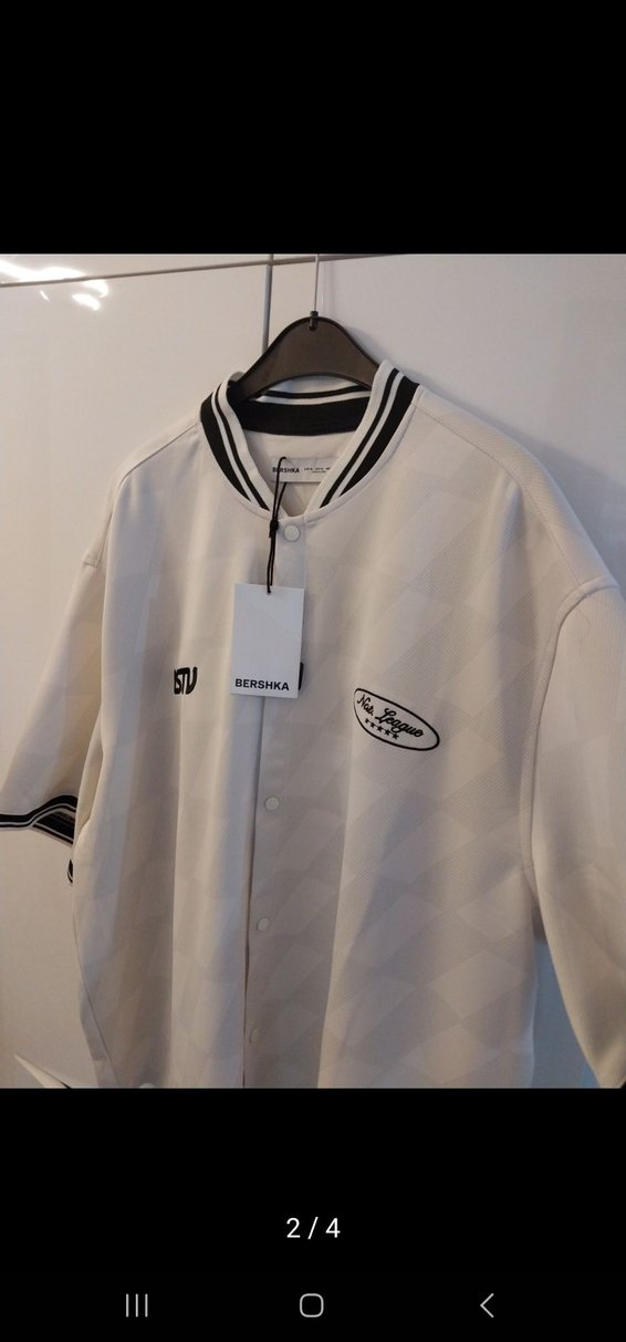 Düğmeli Beyaz Erkek Spor Tişörtü - Görsel 3