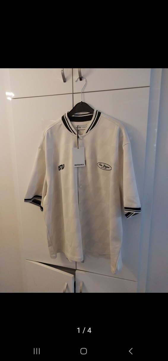 Düğmeli Beyaz Erkek Spor Tişörtü - Görsel 4