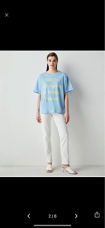 İpekyol baskılı oversize tshirt - Görsel 2