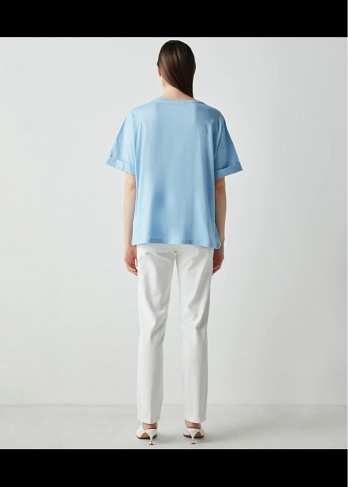 İpekyol baskılı oversize tshirt - Görsel 3