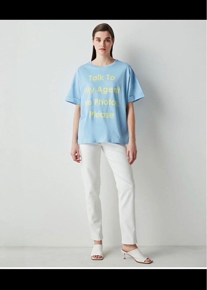 İpekyol baskılı oversize tshirt - Görsel 2
