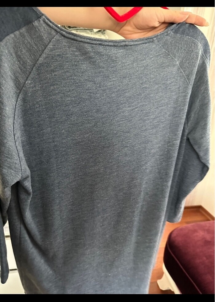 Lacoste mavi renk yarım kol bluz - Görsel 2