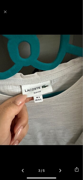 Lacoste yazılı tshirt - Görsel 3