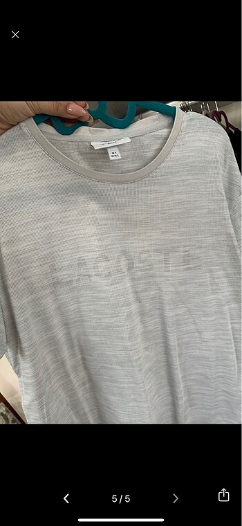 Lacoste yazılı tshirt - Görsel 5