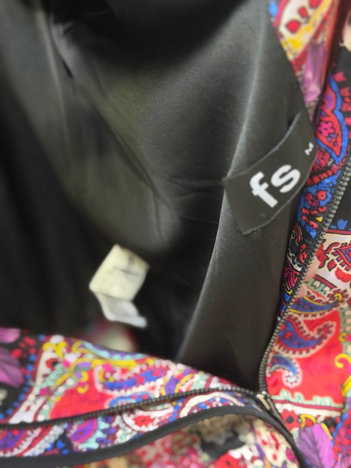 Renkli Desenli Kadın Salaş Ceket - Görsel 5